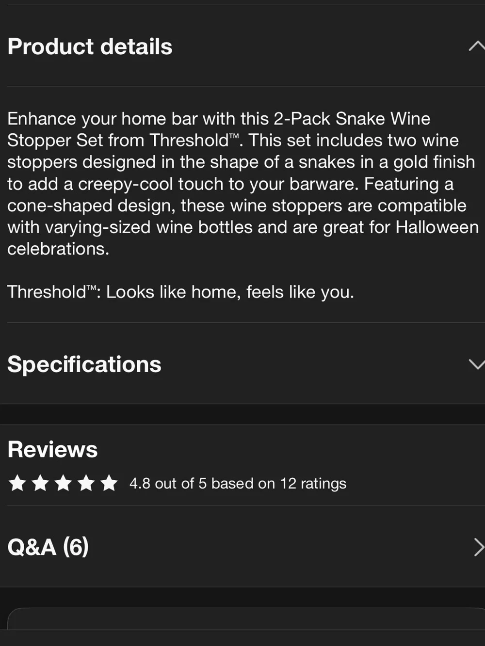 🐍🖤 New Snake Ice Cube Mold & Wine Bottle Stopper Set - Threshold Bundle 🖤🐍